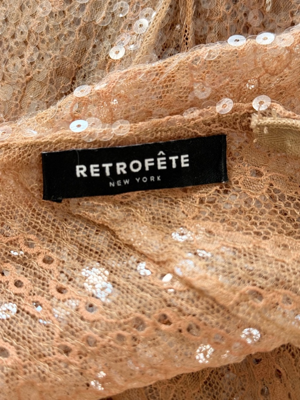 NWOT RETROFETE ODESSA SEQUIN FEATHER DRESS SIZE S $1998 - Picture 10 of 14
